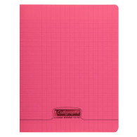 Cahier polypro - 24 x 32 cm - Calligraphe - 96 pages grand carreaux - Rouge