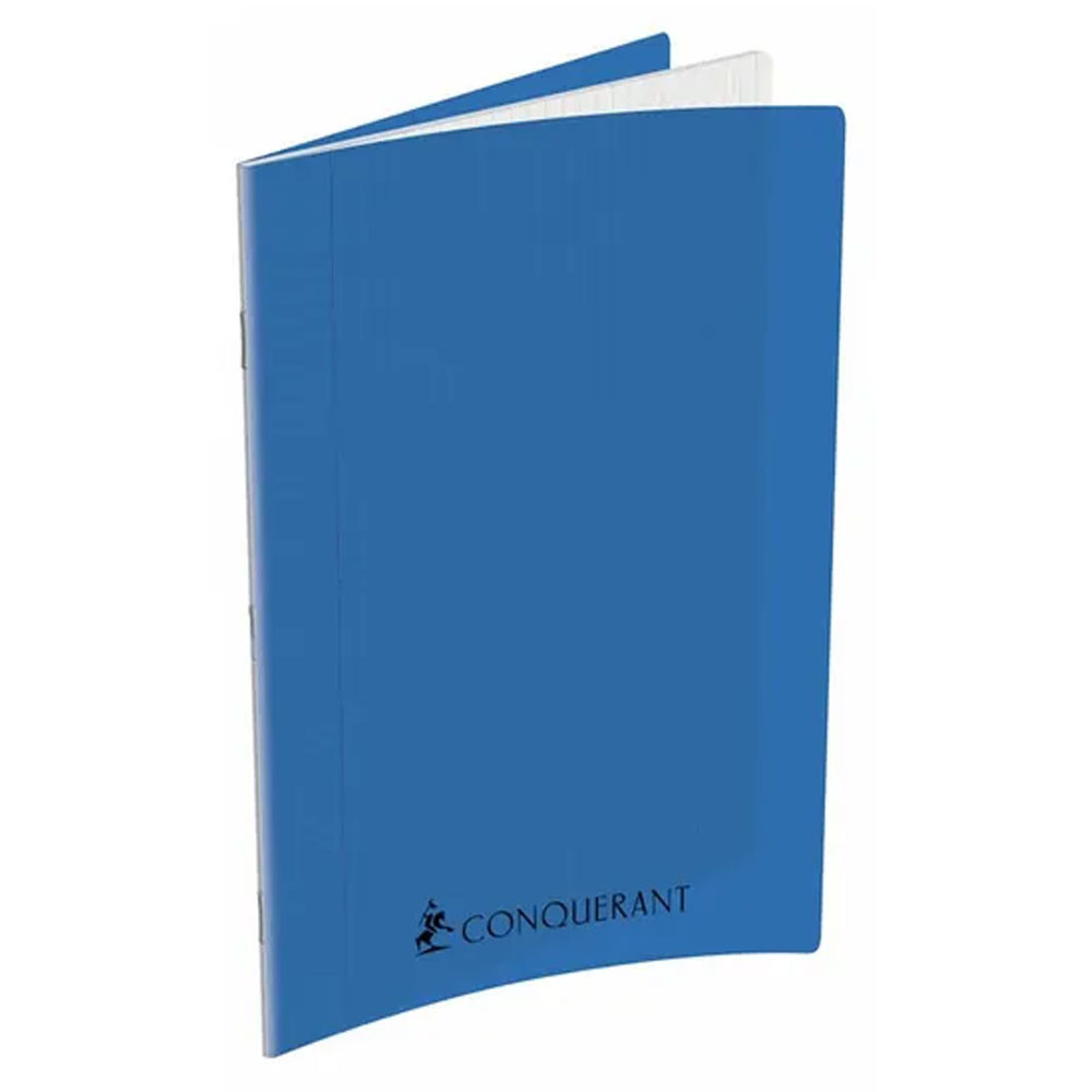 Conquérant Sept - Cahier polypro 24 x 32 cm - 192 pages - grands carreaux (Seyes) - Bleu