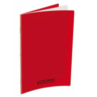 Conquérant Classique - Cahier polypro 24 x 32 cm - 140 pages - grands carreaux (Seyes) - rouge