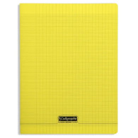 Cahier polypro - 24 x 32 cm - Calligraphe - 96 pages grand carreaux - Jaune