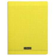 Cahier polypro - 24 x 32 cm - Calligraphe - 96 pages grand carreaux - Jaune