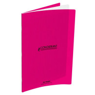 Conquérant Classique - Cahier polypro 24 x 32 cm - 96 pages - grands carreaux (Seyes) - rose