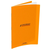Conquérant Classique - Cahier polypro 24 x 32 cm - 96 pages - grands carreaux (Seyes) - Orange