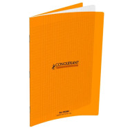 Conquérant Classique - Cahier polypro 24 x 32 cm - 96 pages - grands carreaux (Seyes) - Orange