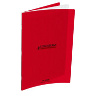 Conquérant Classique - Cahier polypro 24 x 32 cm - 96 pages - grands carreaux (Seyes) - Rouge
