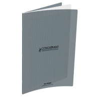 Conquérant Classique - Cahier polypro 24 x 32 cm - 96 pages - grands carreaux (Seyes) - Gris