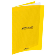 Conquérant Classique - Cahier polypro 24 x 32 cm - 96 pages - grands carreaux (Seyes) - Jaune