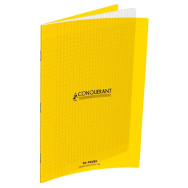 Conquérant Classique - Cahier polypro 24 x 32 cm - 96 pages - grands carreaux (Seyes) - Jaune