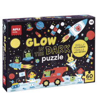 Puzzle pour Enfant - 60 pièces - Les animaux dans l'espace - Apli Kids