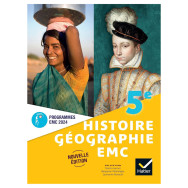 Histoire-Géographie-EMC 5e  - Livre élève - Ed2024