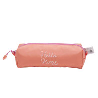 Trousse scolaire ronde Hello Kitty - Rose saumon - HK802-3143