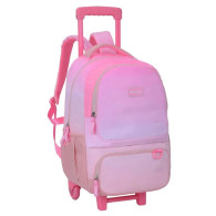 Sac à Dos à Roulettes Ergonomique - Dégradé Rose Candy - HK801-3140