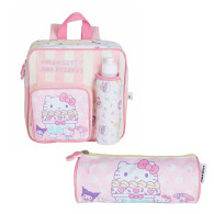 Pack Maternelle Hello Kitty and Friends - Sweet Cupcake -2 Pièces -Sac à dos de repas Isotherme & Trousse - P25S4