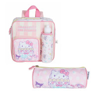 Pack Maternelle Hello Kitty and Friends - Sweet Cupcake -2 Pièces -Sac à dos de repas Isotherme & Trousse - P25S4