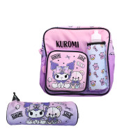 Pack Maternelle Kuromi - Magic Pastel- 2 Pièces -Sac à dos de repas Isotherme & Trousse - KUR02