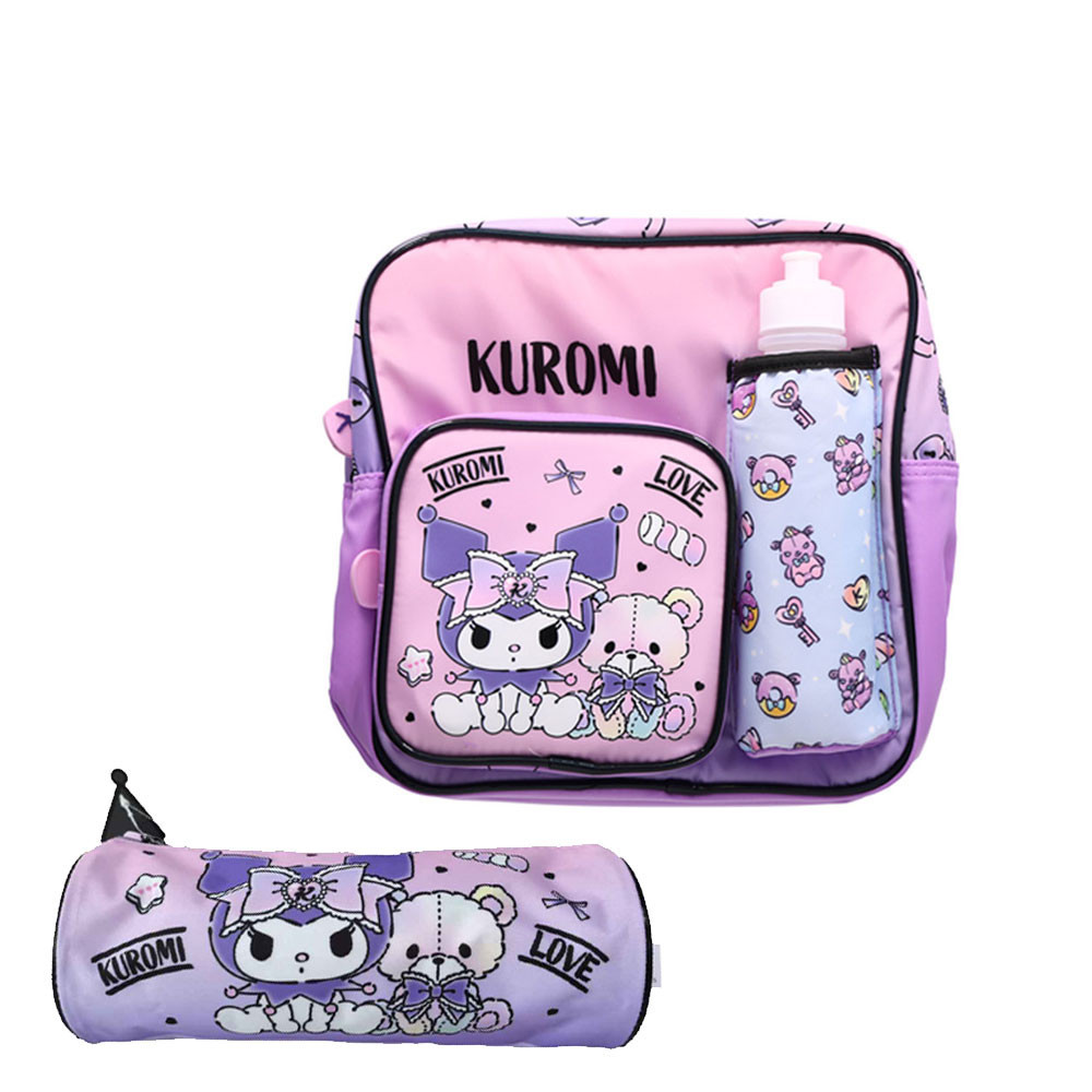Pack Maternelle Kuromi - Magic Pastel- 2 Pièces -Sac à dos de repas Isotherme & Trousse - KUR02