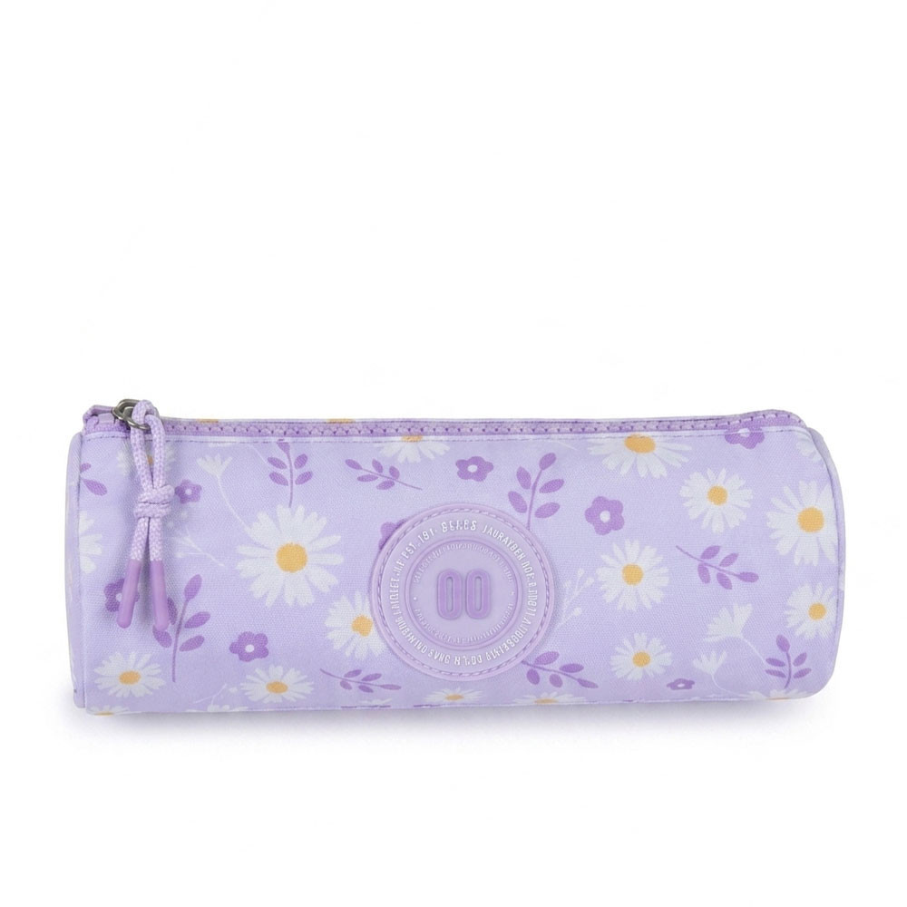 Trousse scolaire - Motif floral violet pastel- P25G7-623