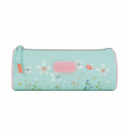 Trousse scolaire - Vert menthe et rose poudré Pastel Floral - P25G3-623