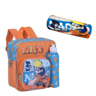 Pack Maternelle Naruto - Orange - 2 Pièces -Sac à dos de repas Isotherme & Trousse - NAR01
