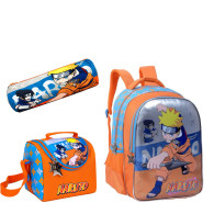 Pack scolaire - Naruto - Orange -3 Pièces -Sac à dos & Sac Repas & Trousse - NAR01