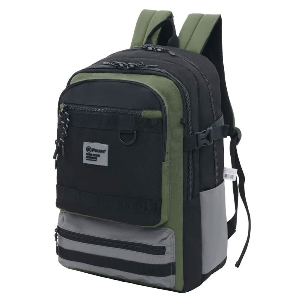 Sac à Dos scolaire -Design Urbain - Vert olive - P25B1-3145