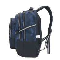 Sac à Dos scolaire avec un motif camouflage bleu marine et noir