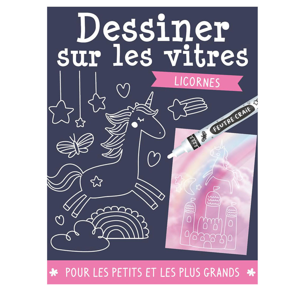 Dessiner sur les vitres - Licornes