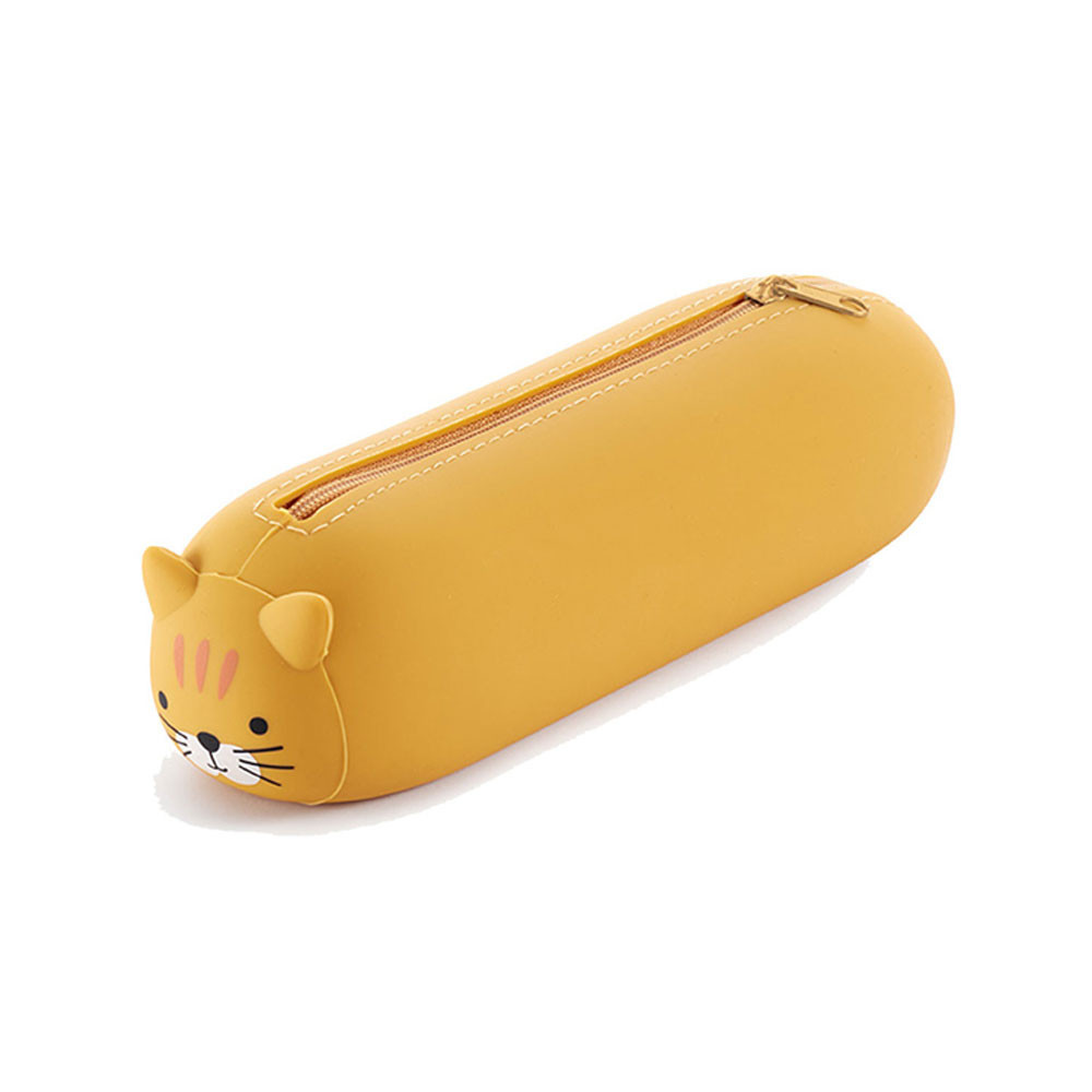 Trousse en silicone - Miquelrius -Chaton - Jaune