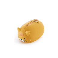 Porte monnaie en silicone animales - Chat -Jaune