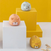 Porte monnaie en silicone animales - Chat -Jaune