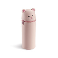 Trousse en silicone animaux -Souris- Rose