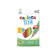 Carioca 12 crayons couleur Tita maxi