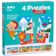 Boite de 4 Puzzles - Les 4 saisons