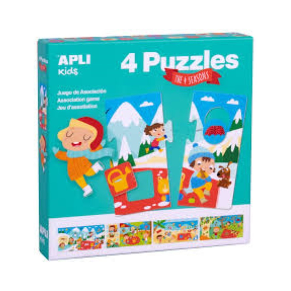 Boite de 4 Puzzles - Les 4 saisons