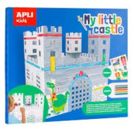 Château à construire avec gommettes et crayons