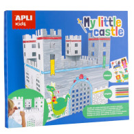 Château à construire avec gommettes et crayons
