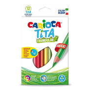 Carioca 12 Crayons de couleur Tita