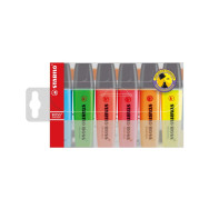 Stabilo boss pochette de 6 surligneurs assortis
