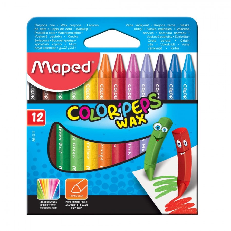 Crayons cire color'peps, paquet de 12