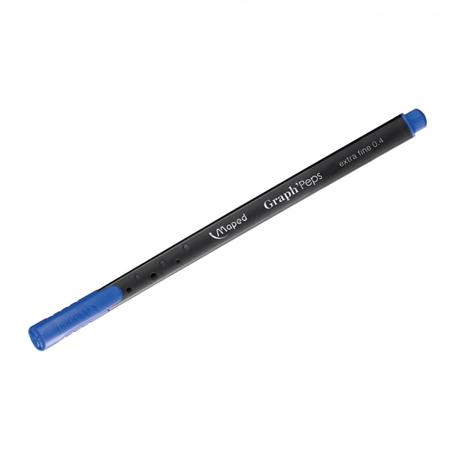 Stylo pointe fine feutre graph peps bleu