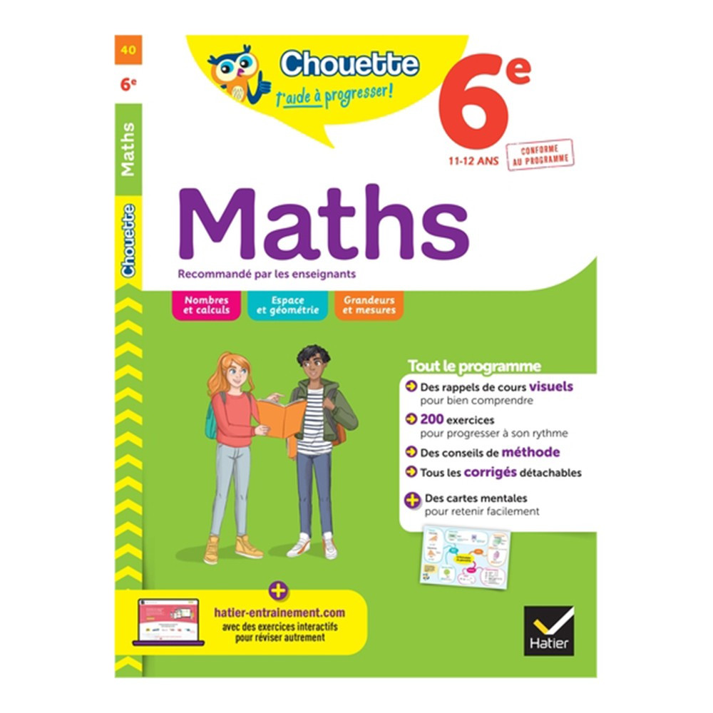 Maths 6e cahier de révision et d'entraînement