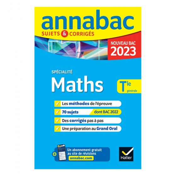 Annales du bac Annabac 2023 Maths Tle générale...