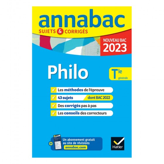 Annales du bac Annabac 2023 Philo Tle générale...