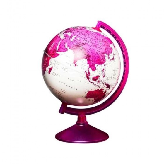 DELEND Globe terrestre Rose illuminé avec Support construit en 5 Couleurs  LED Night Light Géographie Facile à Lire pour Les Enfants et Adultes  30cm/11.8po : : Fournitures de bureau