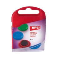 Boite de 8 aimants 13Mm couleurs assorties