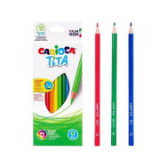 12 Crayons Couleurs Triangulaire Carioca Tita