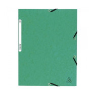 Chemise à élastique 3 rabats en carton vert