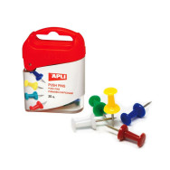 Punaise d'affichage couleurs assorties pointe 10 mm