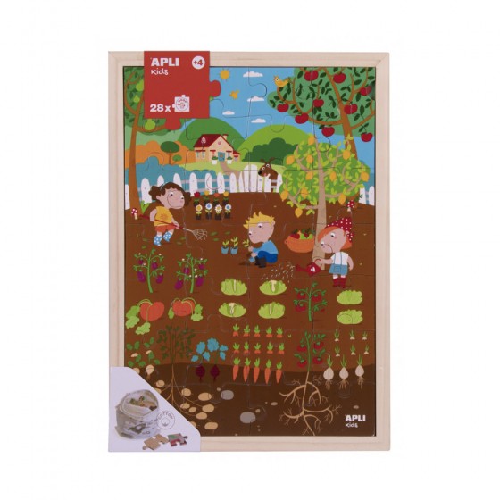 Puzzle en bois thème le jardin