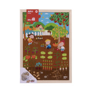 Puzzle en bois thème le jardin